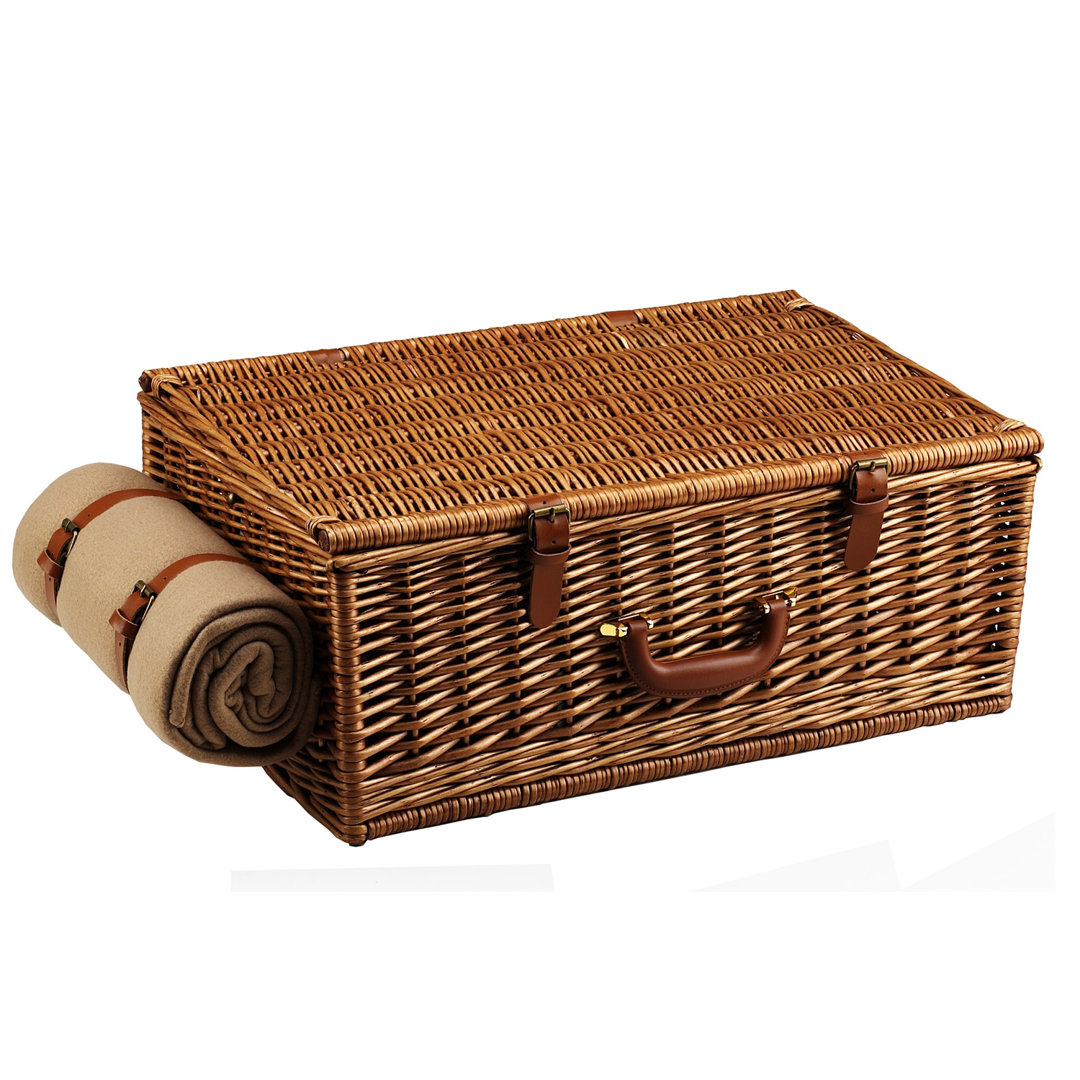 London Wicker Picnic Basket Picnic at Ascot