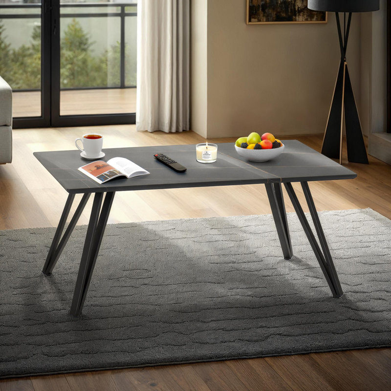 Marlow Four Leg Coffee Table, Black