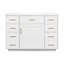 Meuble-lavabo autoportant de 122 cm (48 po) avec comptoir en composite, 7 tiroirs et 1 porte à fermeture amortie, blanc-1379706056-1379706059