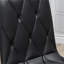 Ensemble de 4 chaises d'appoint en velours noir mat avec conception sans accoudoirs pour la salle à manger