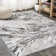 Swirl Marbled Abstract Gray/Black Rug