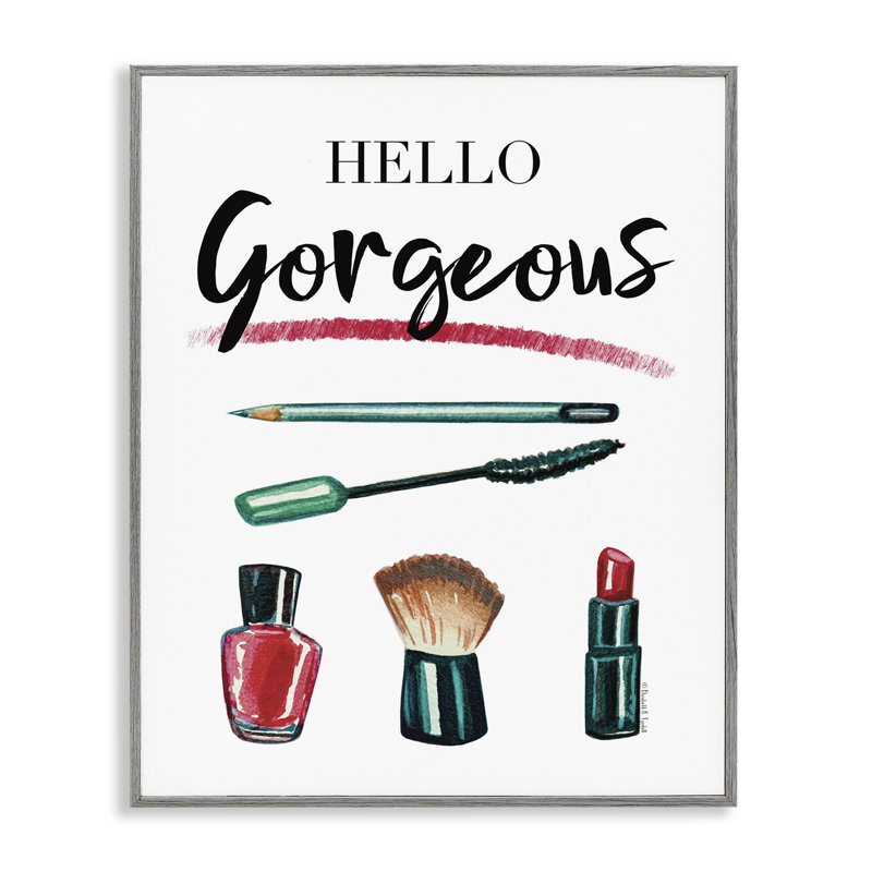 Hello Gorgeous avec maquillage, estampe numérique par Elizabeth Tyndall, Estampe numérique Farmhouse, H 14 po x l 11 po