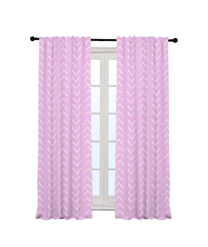 Bohemian Room Lined Single Panel Curtain, Pink, 140cm Width x 200cm Drop
