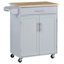 Îlot de cuisine avec chariot, tiroir, armoire de rangement et porte-serviettes