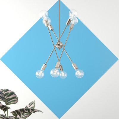 Luminaire suspendu lustre spoutnik 8 lumières Nichole
