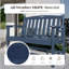 Banc de parc extérieur Hdpe avec porte-gobelet dissimulé-566782206