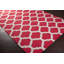 Tapis rouge en laine tissé à la main et à plat Kramer-1584166778