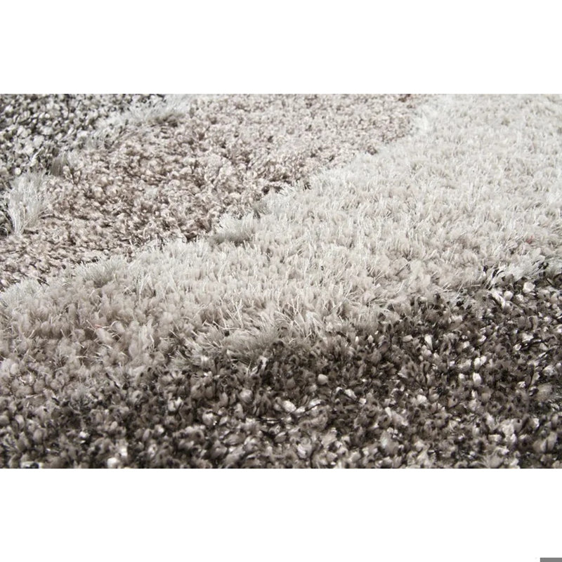 Areva Shag Gray Area Rug, Rectangle 5' x 7'6"