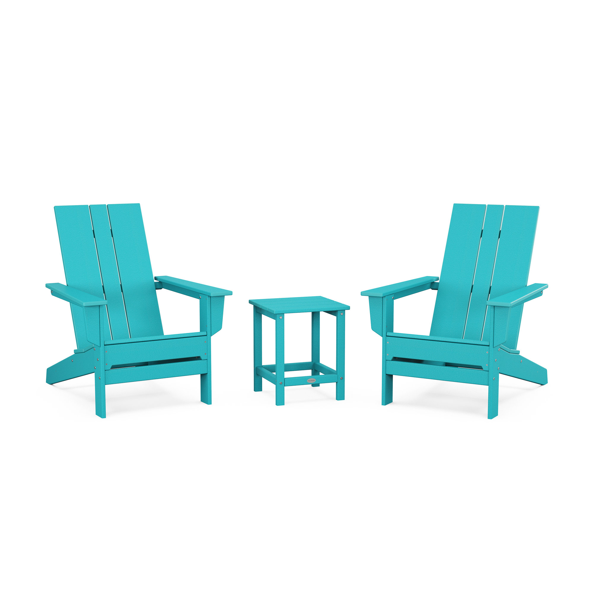 POLYWOOD x AllModern Adirondack Chairs with Table, Aruba