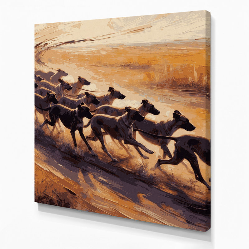 «Dogs Azawagh Brown», art mural sur toile, H 32 po x l 32 po