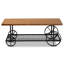 Wheel Coffee Table with Storage