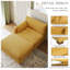 Chaise longue modulaire rembourrée en velours côtelé orange avec accoudoirs et coussins Bentura-1878892189-1878153761