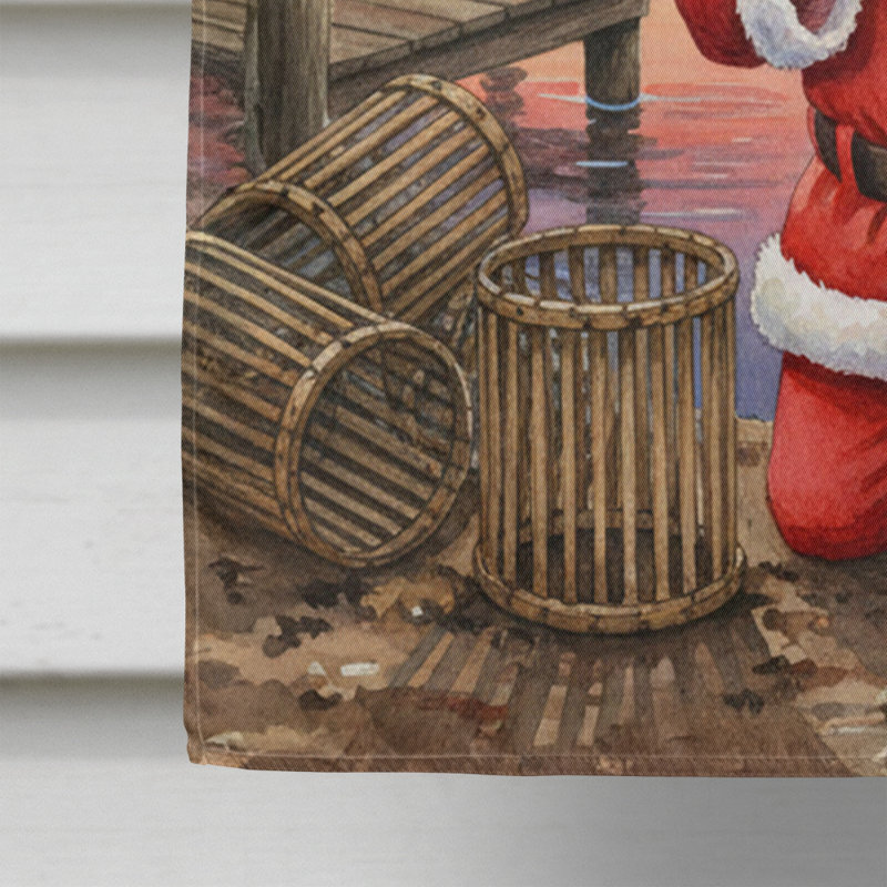 Drapeau de la maison de Noël Cajun, House Size, Père Noël cajun avec écrevisse