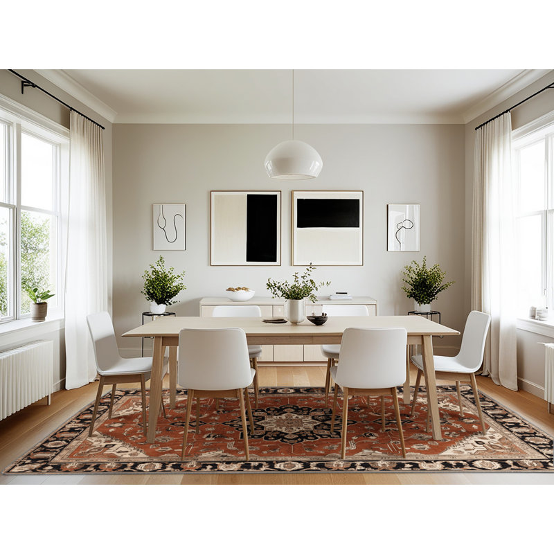 Machine Washable Persian Brown Area Rug
