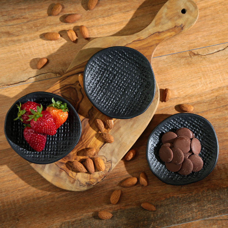 Grès Jame Ramekin Pistache (ensemble de 6), Noir mat