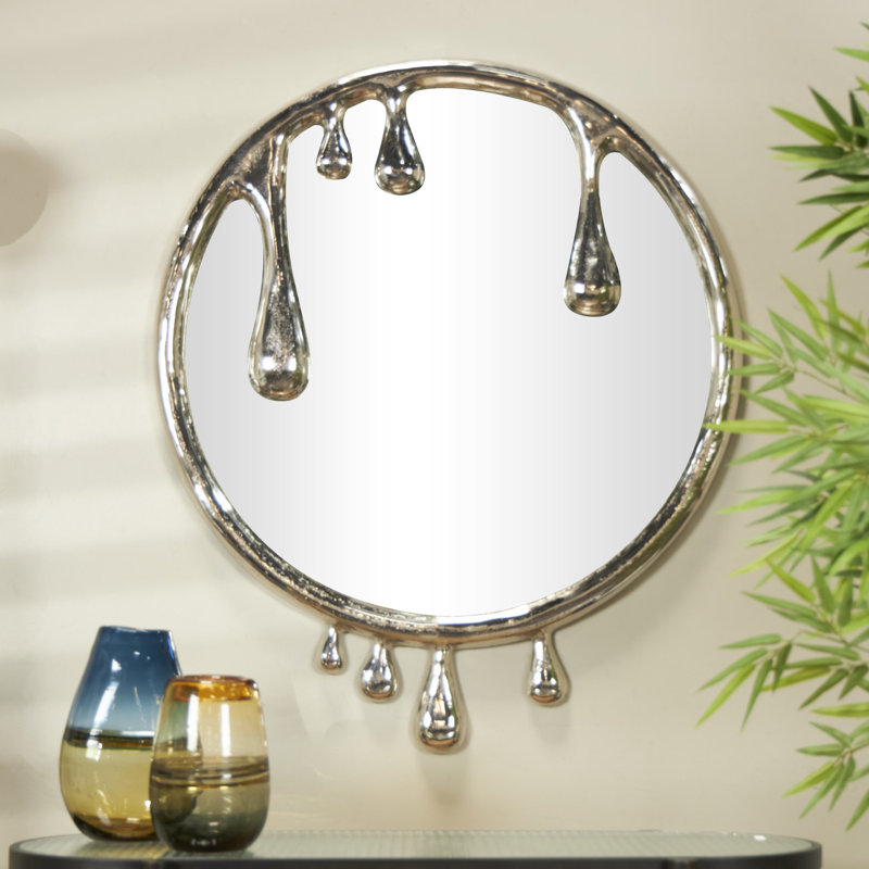 Moderna Aluminum Accent Mirror, Silver