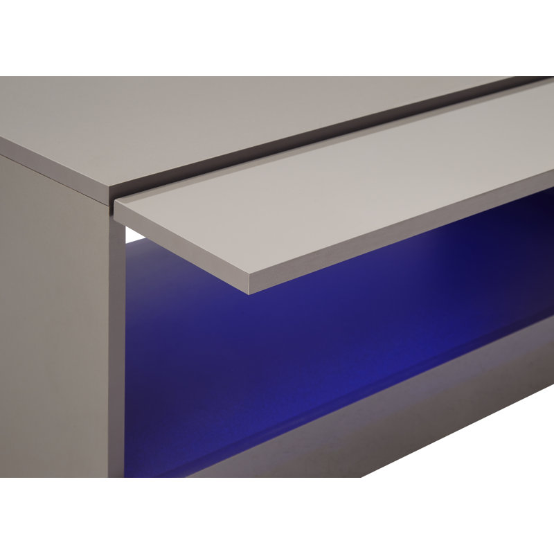 Allmon Floor Shelf Coffee Table with Storage, Grey
