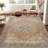 Bohemian Vintage Area Rug Washable Non Slip Moroccan Indoor Rug-1946777912