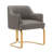 Raya Modern Vegan Leather Upholstered Elm Wood Dining Side Chair in Taupe-91028782