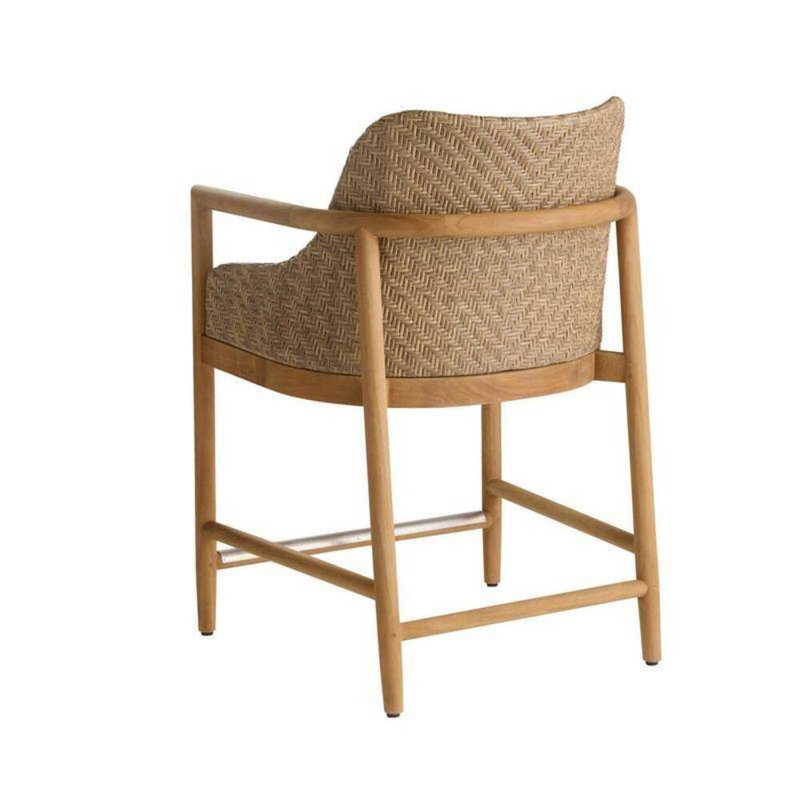 Chilton Outdoor Teak Bar Stool, 25.5