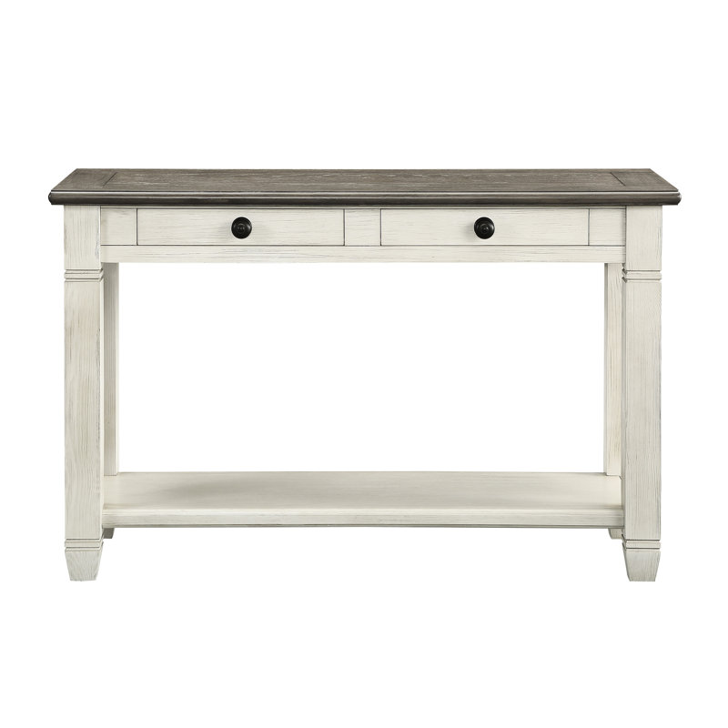 Contemporary Living Room Table With Design Colors, Organized Storage, Antique White