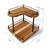 Wooden Spice Rack Organizer Lazy Susans Rotating Countertop 2 Tiered Display Shelf Kitchen Adjustable Height Spinning Spice Rack 11.8INCH Large Capacity Pine Wooden-2053652283