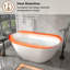 Baignoire de trempage autoportante en pierre 56,5 "x 32,27" Crescent