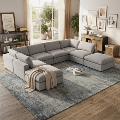 Canapé modulaire rembourré 8 pièces Nuccio