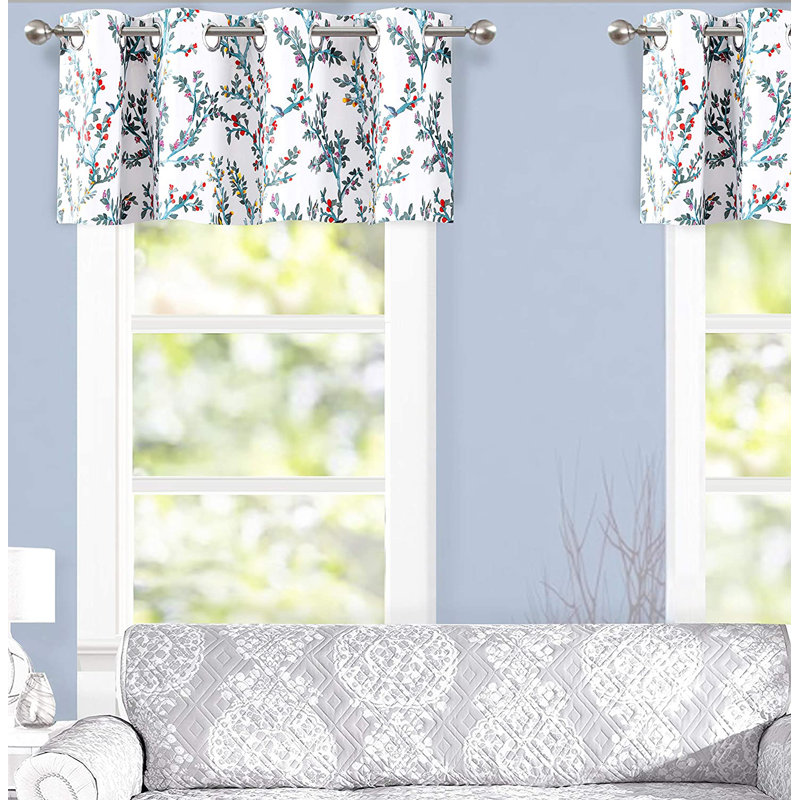 Cantonnière florale sur mesure 52 po