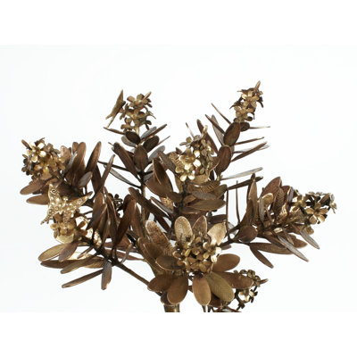  28" Brass Beautiful Tree With Butterflies Sculpture - Home/Office Decoration