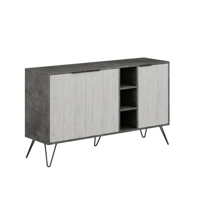 Jaycee 142 Cm Wide Sideboard | Stylish Storage Cabinet with Metal Hairpin Legs
