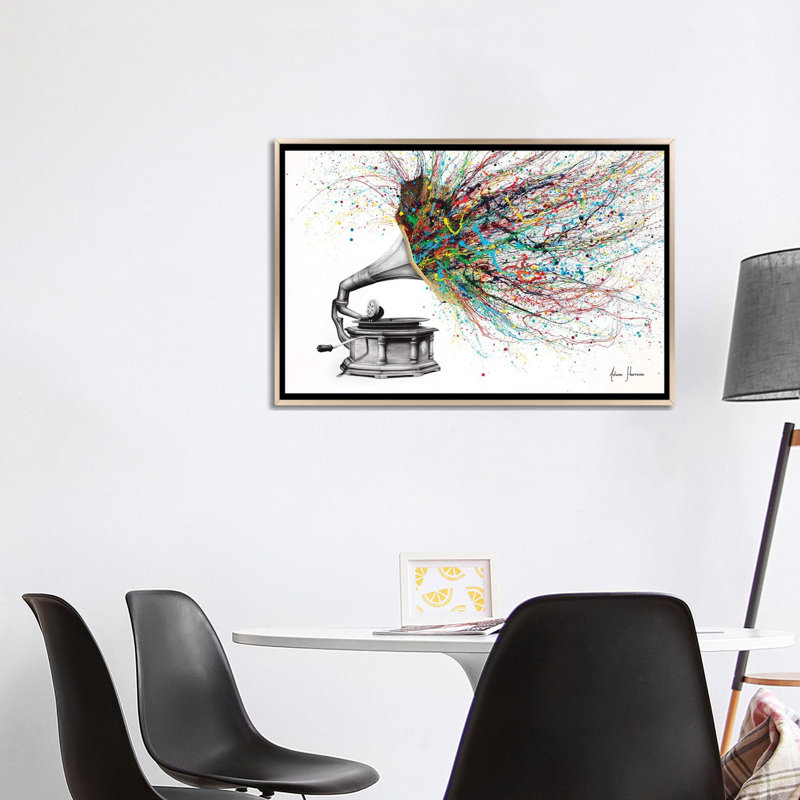 «Radical Rhapsody» par Ashvin Harrison, reproduction, Toile encadrée champagne, H 26 po x l 40 po x P 1,5 po, Non
