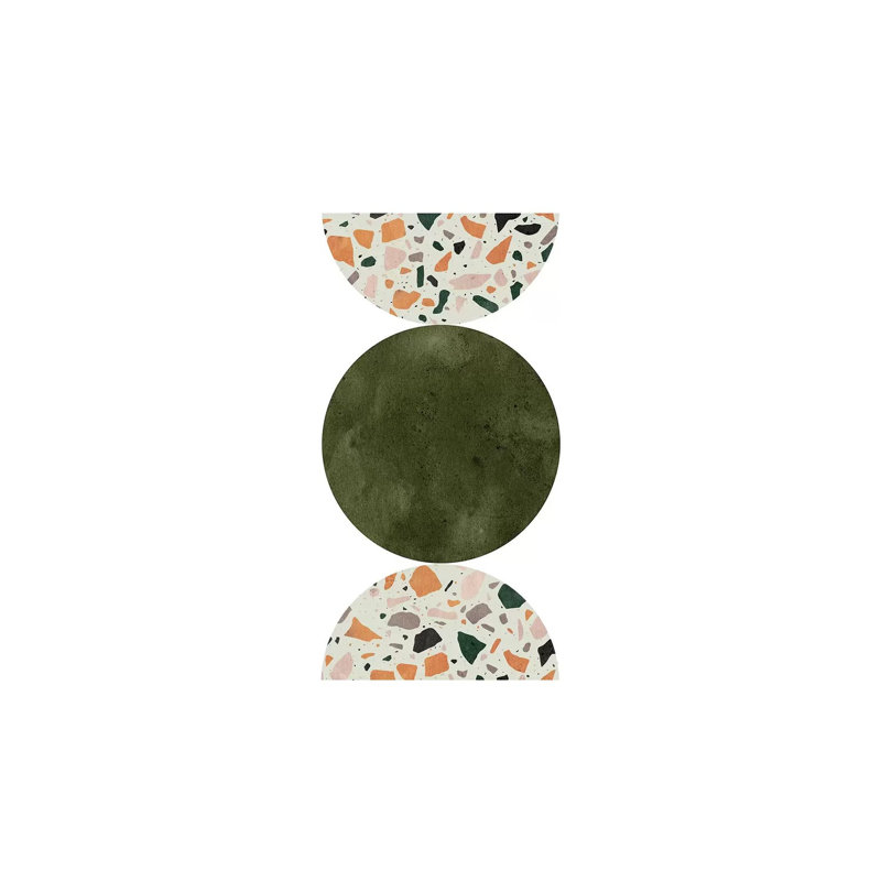 Terrazzo Circle Shapes by Whales Way - Wrapped Canvas Gallery-Wrapped Canvas Giclée, 20.32 cm H x 30.48 cm W