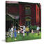 Croquet Game by John Falter - Wrapped Canvas Painting-1653921061