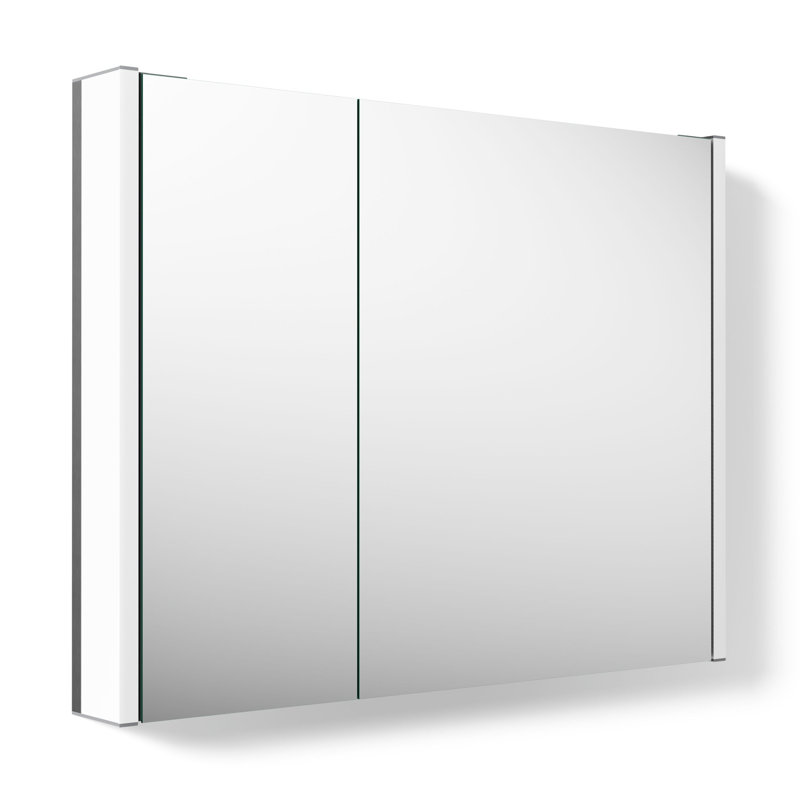 Armoire à pharmacie sans cadre avec éclairage DEL Maxstow, H 24 po x l 32 po x P 3,87 po, Horizontale