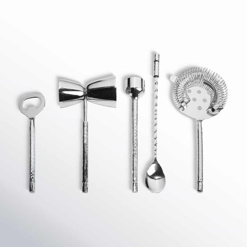 Hammered 6-Piece Bar Tool Set