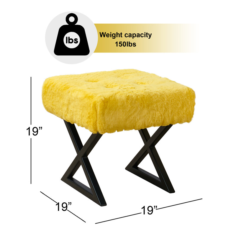 Repose-pieds standard large 19 po Kabria, Jaune soleil