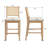 26'' Modern Counter Stools With Rattan Backrest And Wood Frame-116133463-116133464