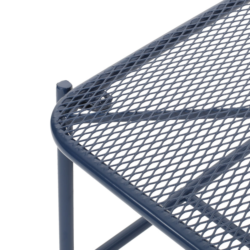 Ensemble de conversation de patio pour 2 personnes Akers Wood, Bleu marine mat