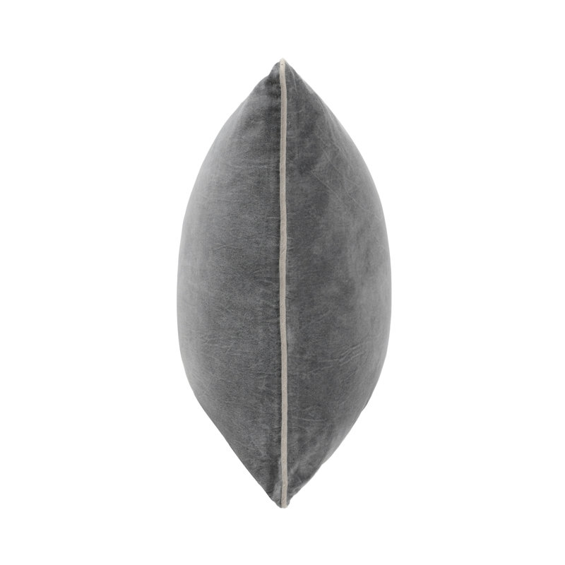 Harriet Pillow Cover & Insert, Dark Gray, Square 22"