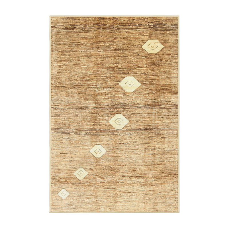 Tapis brun contemporain, Rectangle 2 pi x 3 pi