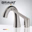 Robinet à capteur automatique sans contact avec distributeur automatique de savon en nickel brossé Bravat