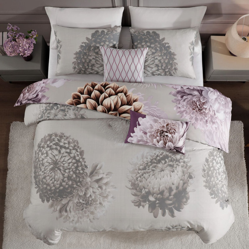 Ensemble d'édredon réversible 5 pièces Bebejan, Édredon grand + 2 taies décoratives standard + 2