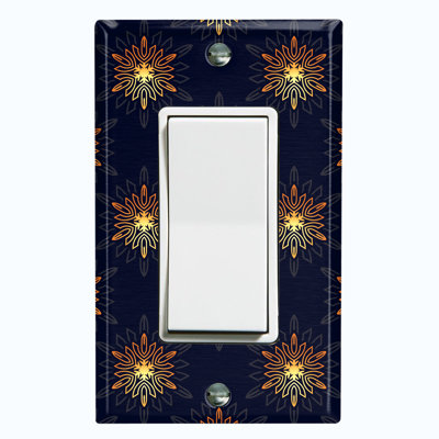 Metal Light Switch Plate Outlet Cover (Christmas Bright Star Night - Single Toggle)