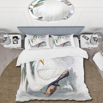 Ensemble de housse de couette Traditional Vintage Birds IV - Polyester microfibre
