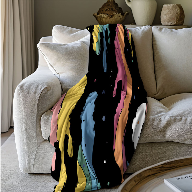 Couverture en sherpa Rainbow Premium 1 pièce Rainbow, Lit simple
