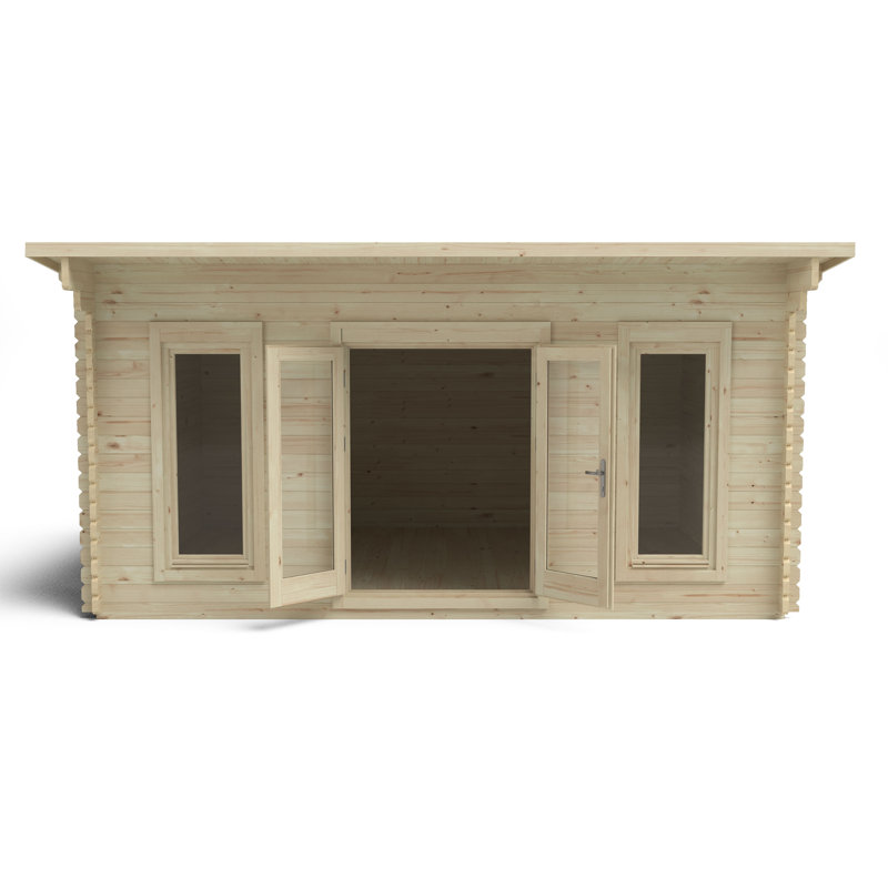Mendip 17 x 15 Ft. Tongue & Groove Log Cabin, Yes