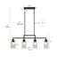 Luminaire suspendu pour îlot de cuisine moderne à 4 lumières l 34,4 po Jesska