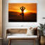 Silhouette de kerrick yoga au coucher du soleil-107867446