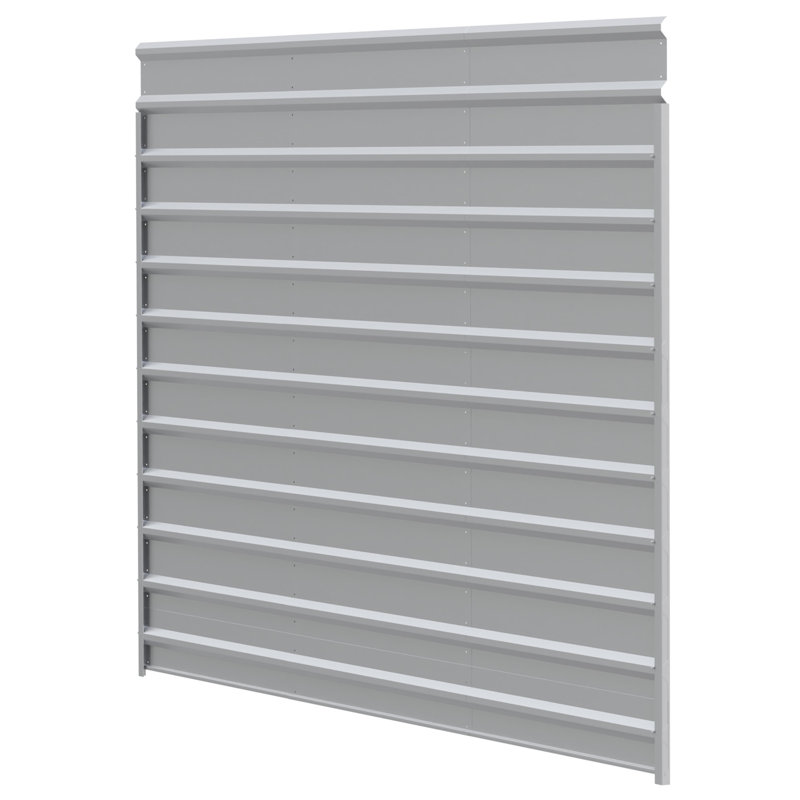 Eggshell Galvanized Steel Carport Side Wall Enclosure